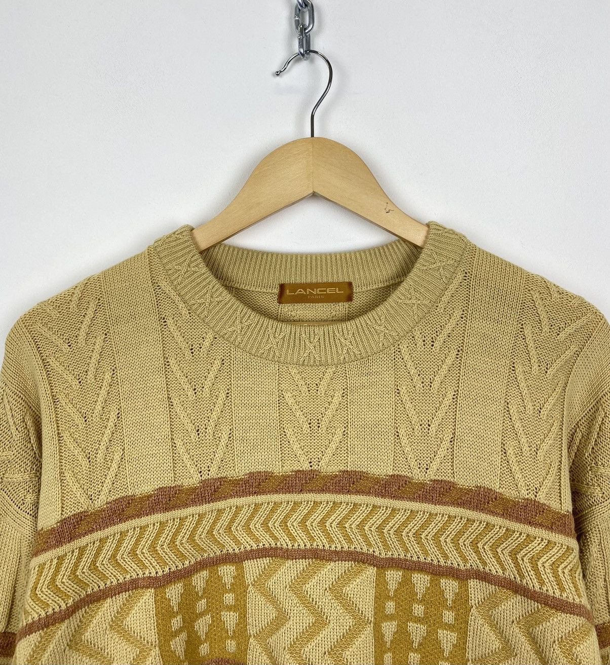 Lancel Vintage Lancel 3D Knit Sweater Abstract Pattern Men’s Size L Size US L / EU 52-54 / 3 - 2 Thumbnail