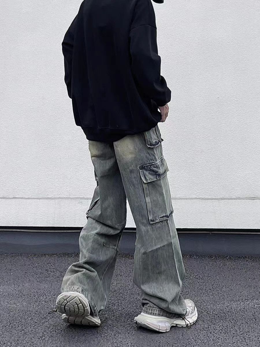 Japanese Brand × Jean Vintage Washed Workwear Straight Leg Loose Jeans Size US 32 / EU 48 - 5 Thumbnail
