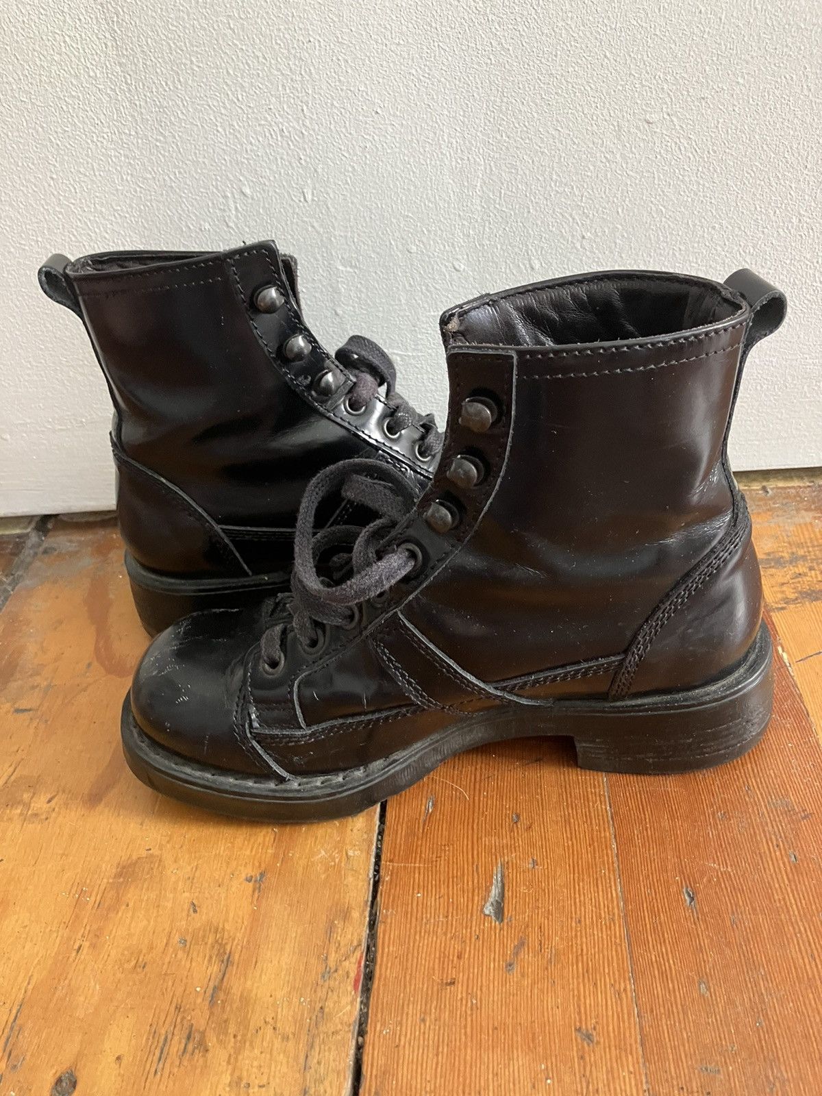 RBRSL × Vintage 90s vintage OS black grunge industrial boots Size US 6 / IT 36 - 4 Thumbnail