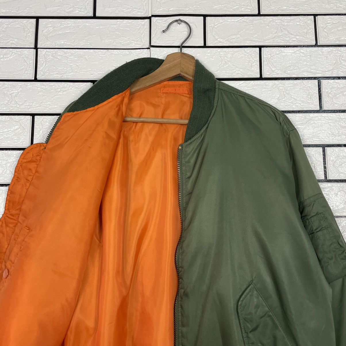 Japanese Brand Phantom Military MA-1 Nylon Flight Bomber Jacket Size US L / EU 52-54 / 3 - 12 Thumbnail