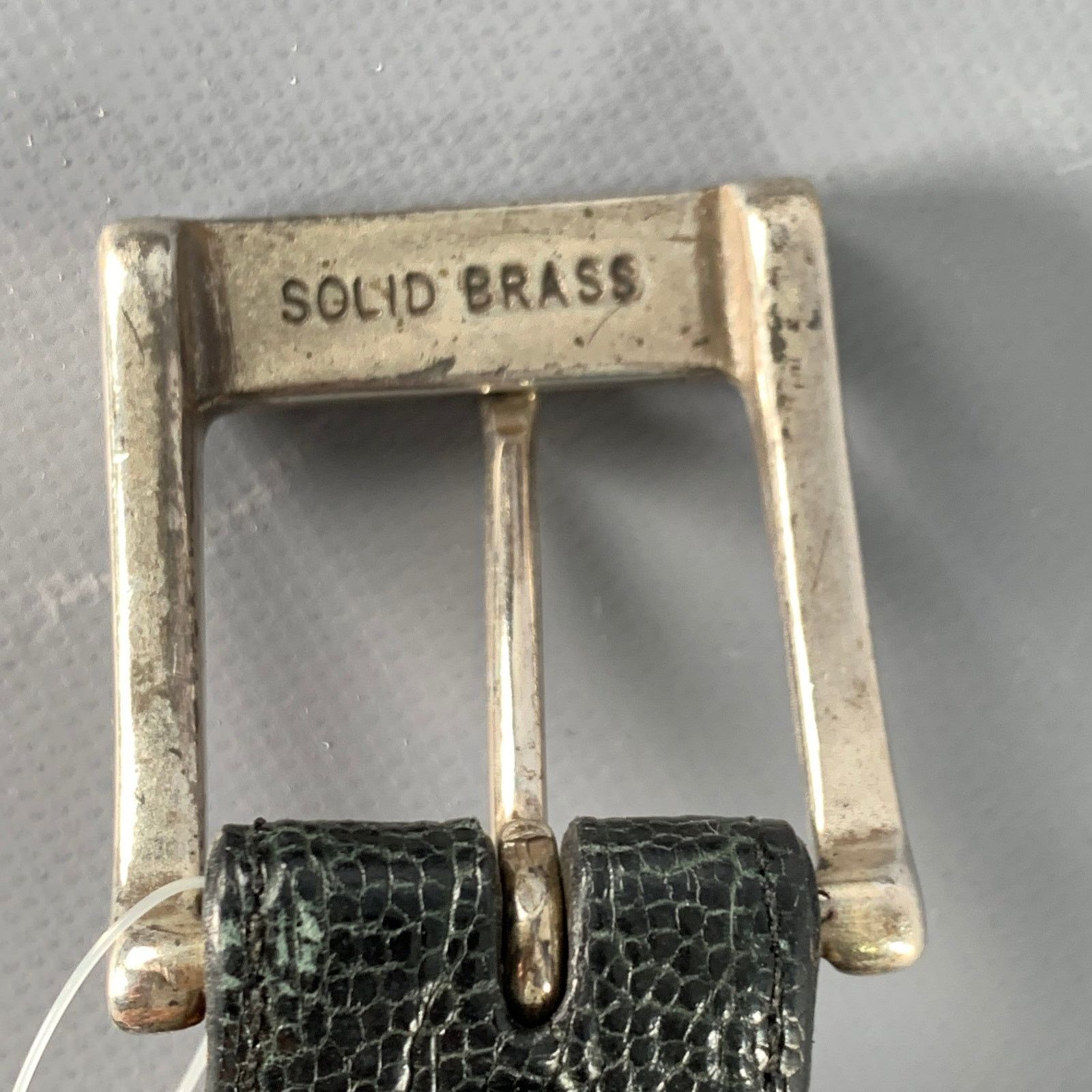 NO BRAND Size 42 Black Croc Embossed Leather Belt