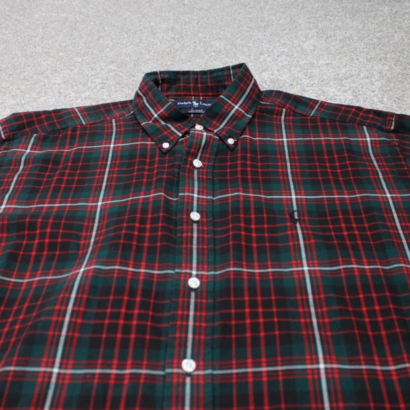 Ralph Lauren Ralph Lauren Shirt Mens Large Red/Black Plaid Cotton Button Down Long Sleeve Size US L / EU 52-54 / 3 - 4 Thumbnail