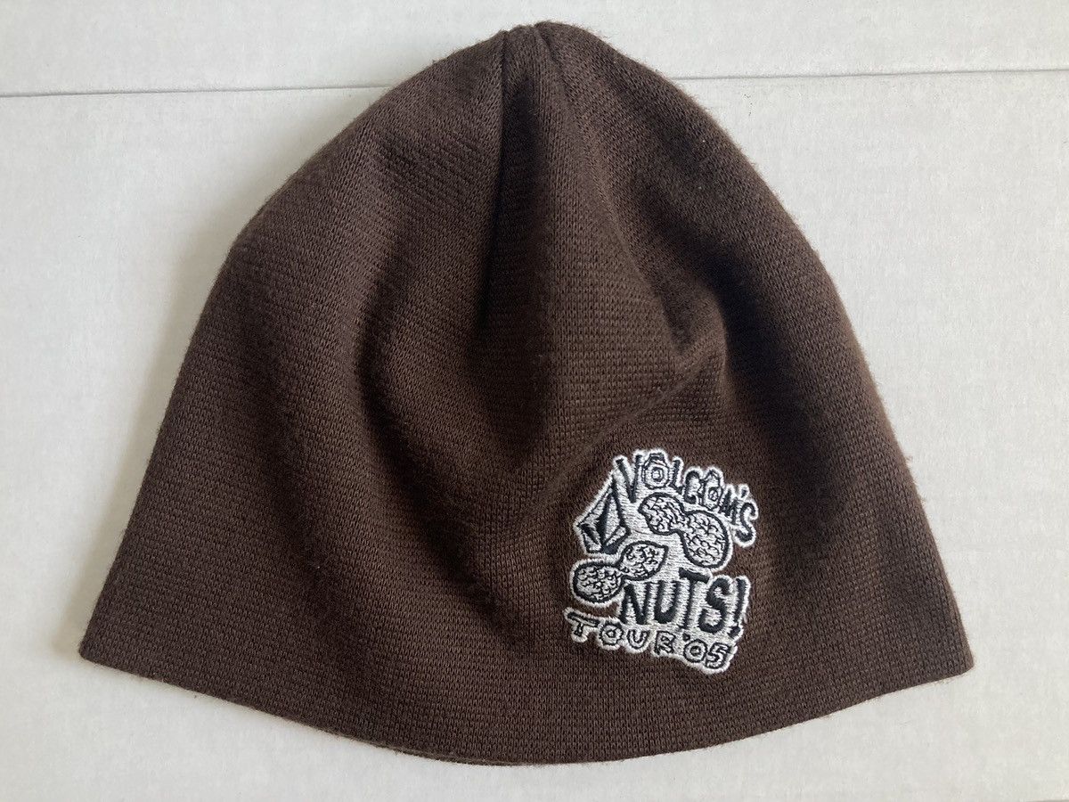 Volcom VOLCOM'S NUTS! TOUR 2005 BROWN BEANIE CAP SKATE VINTAGE Y2K Size ONE SIZE - 1 Thumbnail