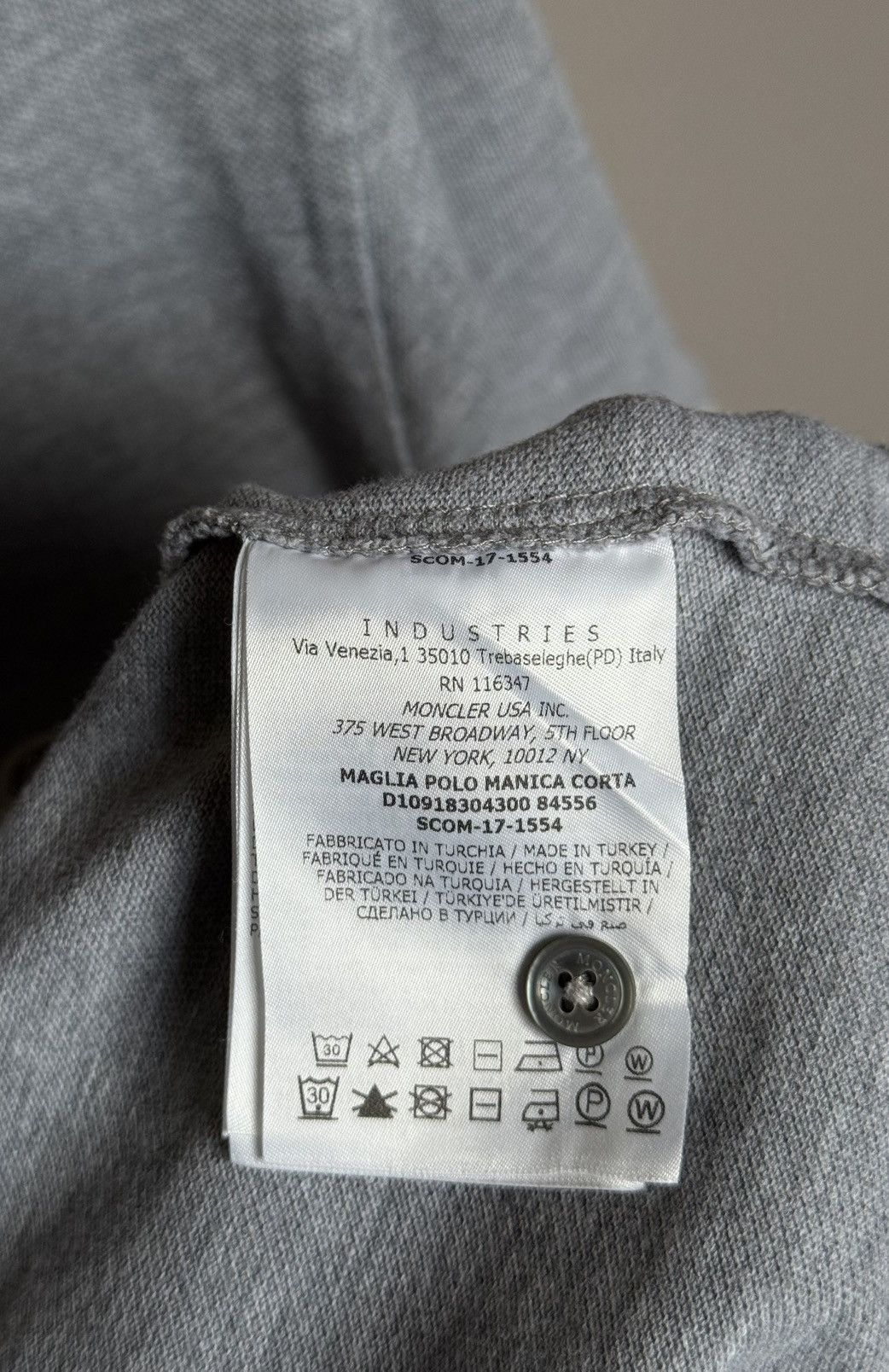 Moncler Moncler Manica Corta Polo T-shirt Grey Size US L / EU 52-54 / 3 - 11 Thumbnail