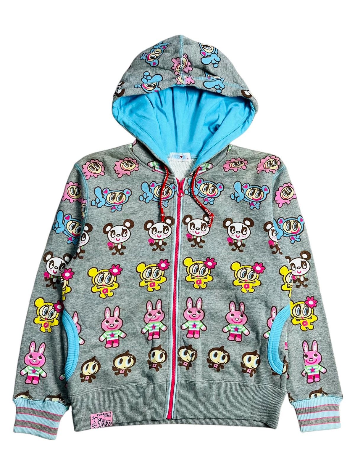 Angel Blue 2000s Angel Blue - Full Printed Mascots Zip Hoodie Size S / US 4 / IT 40 - 1 Thumbnail