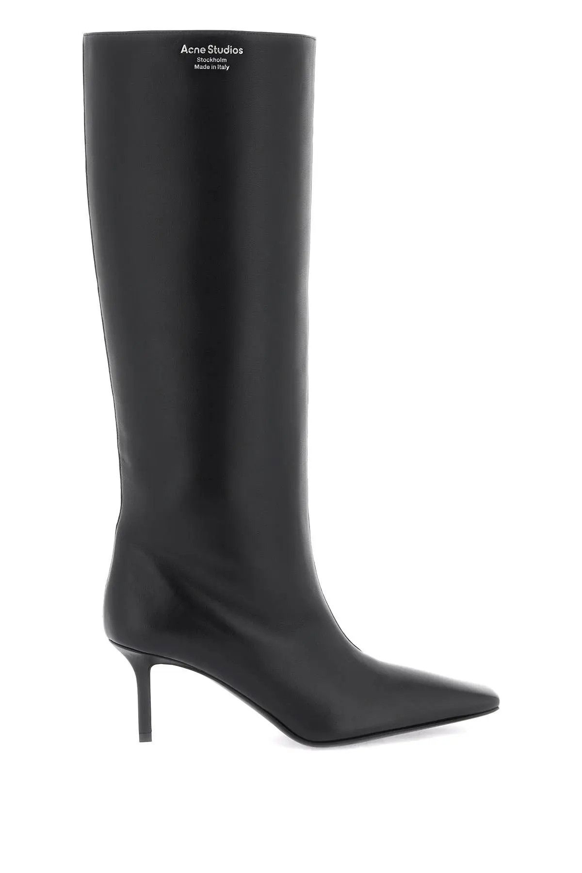 image of Acne Studios O1S22I1N0324 Leather Boots In Black, Women's (Size 8)