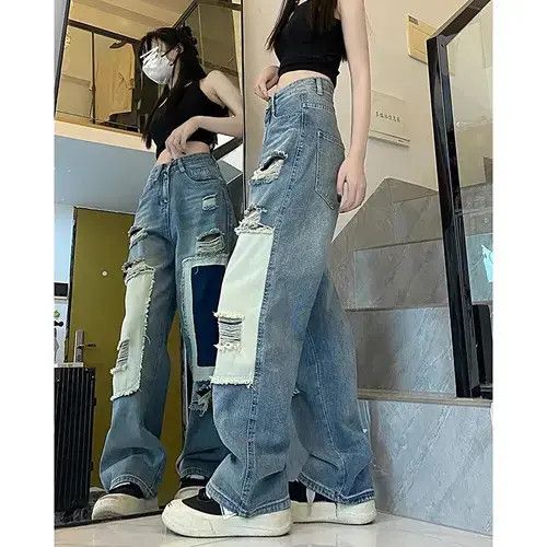 Japanese Brand × Vintage Streetwear Straight Blue Pants Size 36" / US 14 / IT 50 - 3 Thumbnail