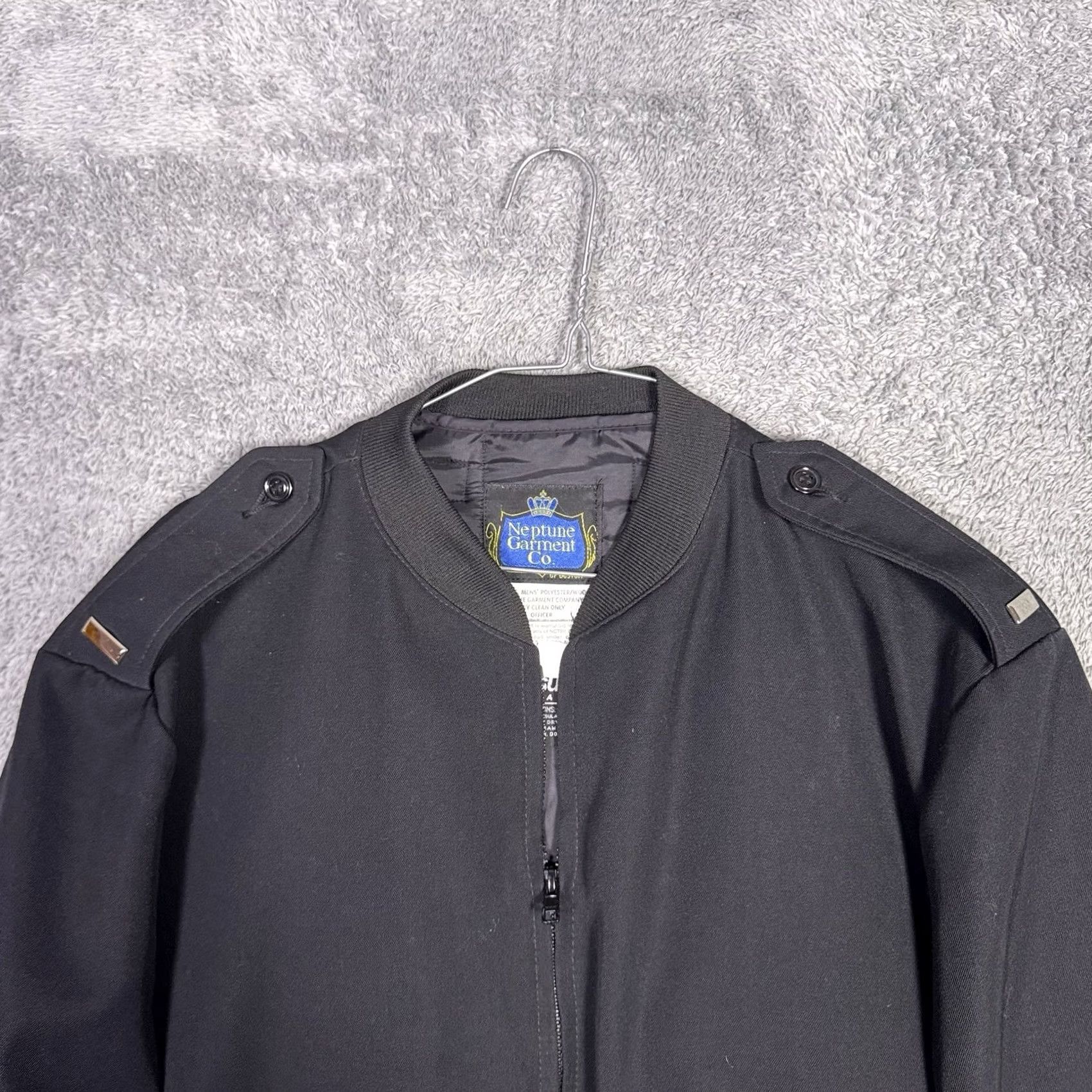 CO Neptune Garment Co Jacket Mens 44 Removeable Thinsulate Insulation Coat Bomber Jacket Black Twill Full Zip Lined Pockets Workwear Mens 44 Regular NGC Size US S / EU 44-46 / 1 - 3 Thumbnail
