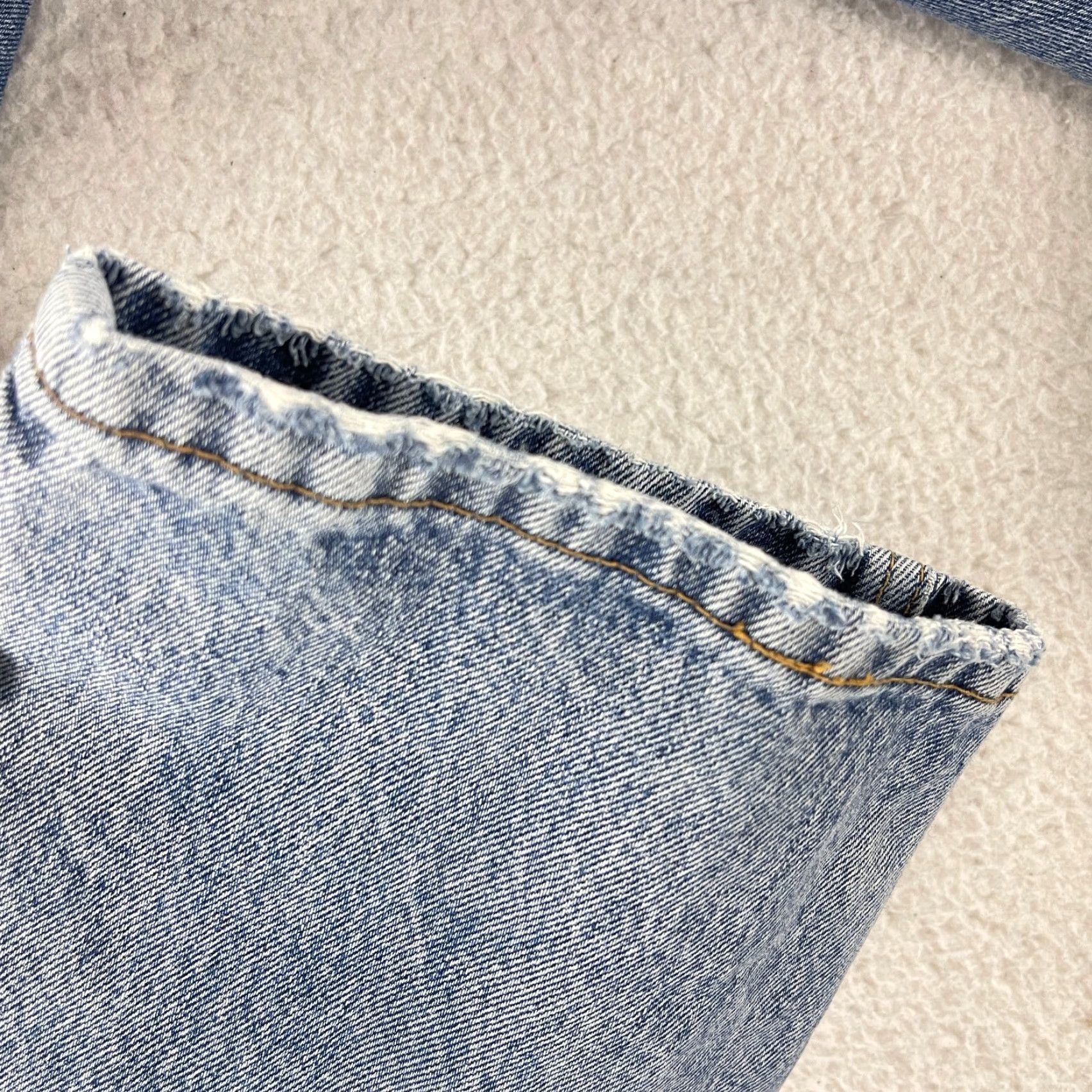 PRINCESS POLLY Princess Polly Jeans Womens Size 2 Blue Denim Wide Leg Mid Rise Casual Loose Jeans Boots Size 26" / US 2 / IT 38 - 7 Thumbnail
