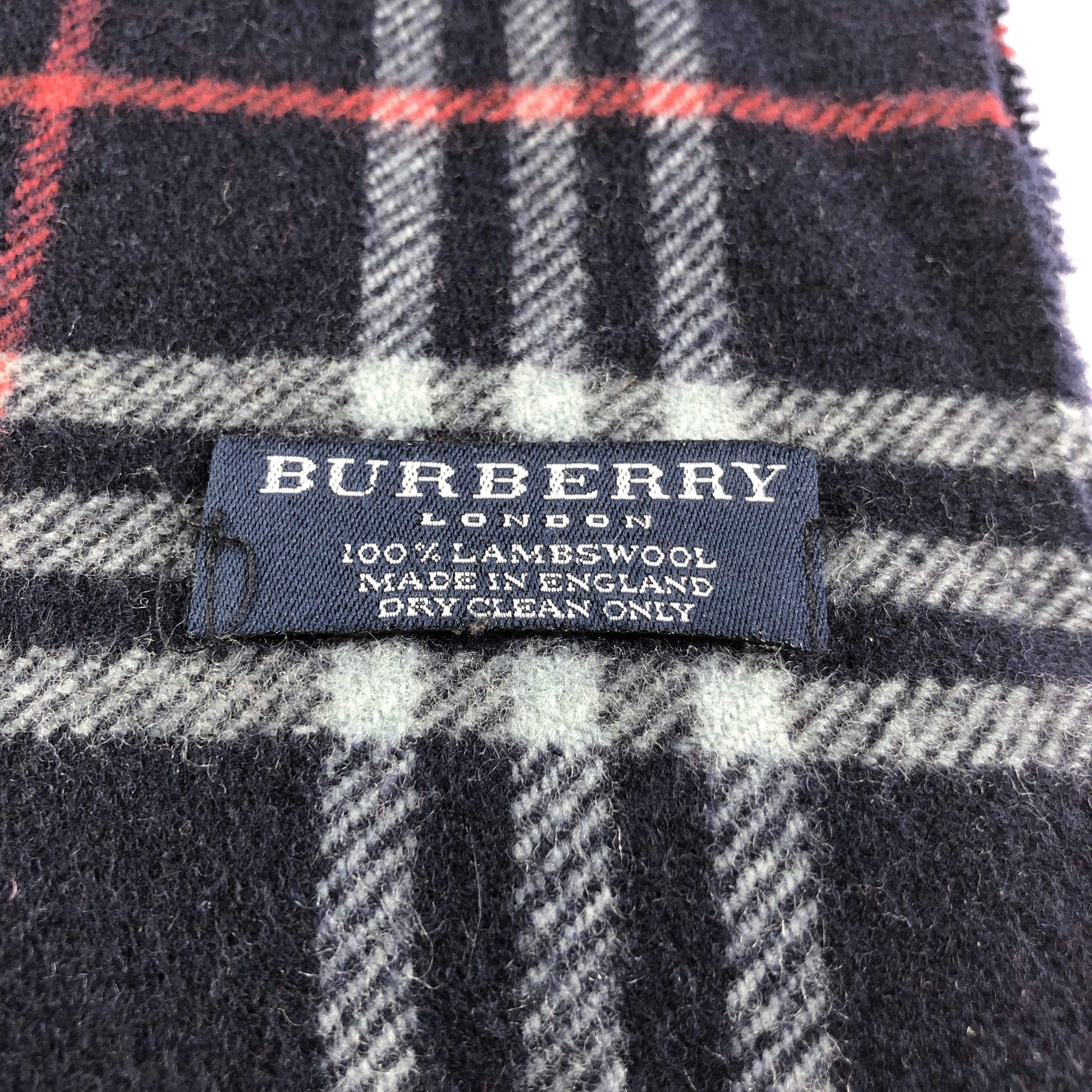 Burberry Burberry Blue Nova Check Wool Scarf Muffler V1544 Size ONE SIZE - 4 Thumbnail