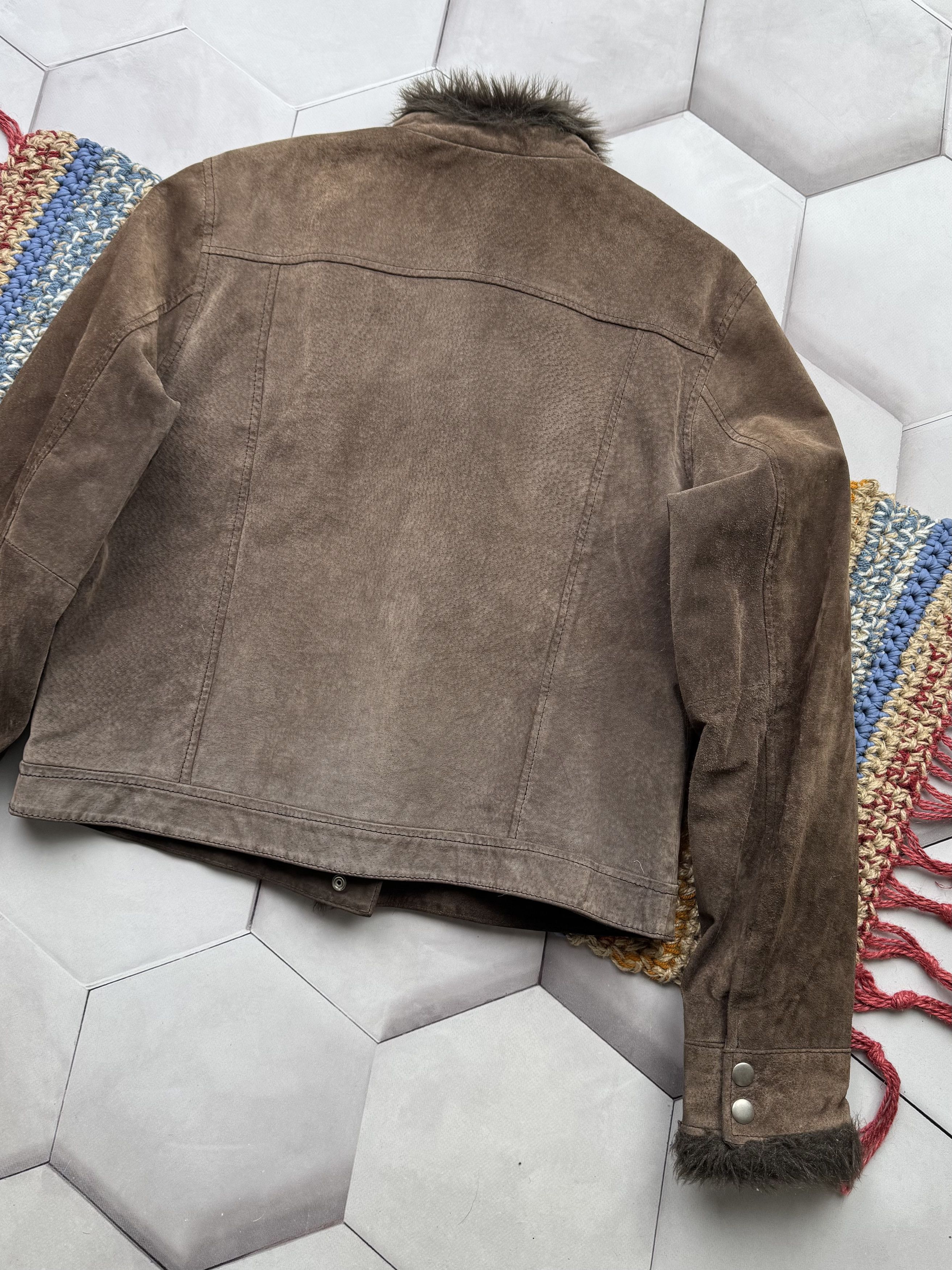 Vintage Vintage Leather Jacket With Faux Fur Details (E4) Size M / US 6-8 / IT 42-44 - 8 Thumbnail