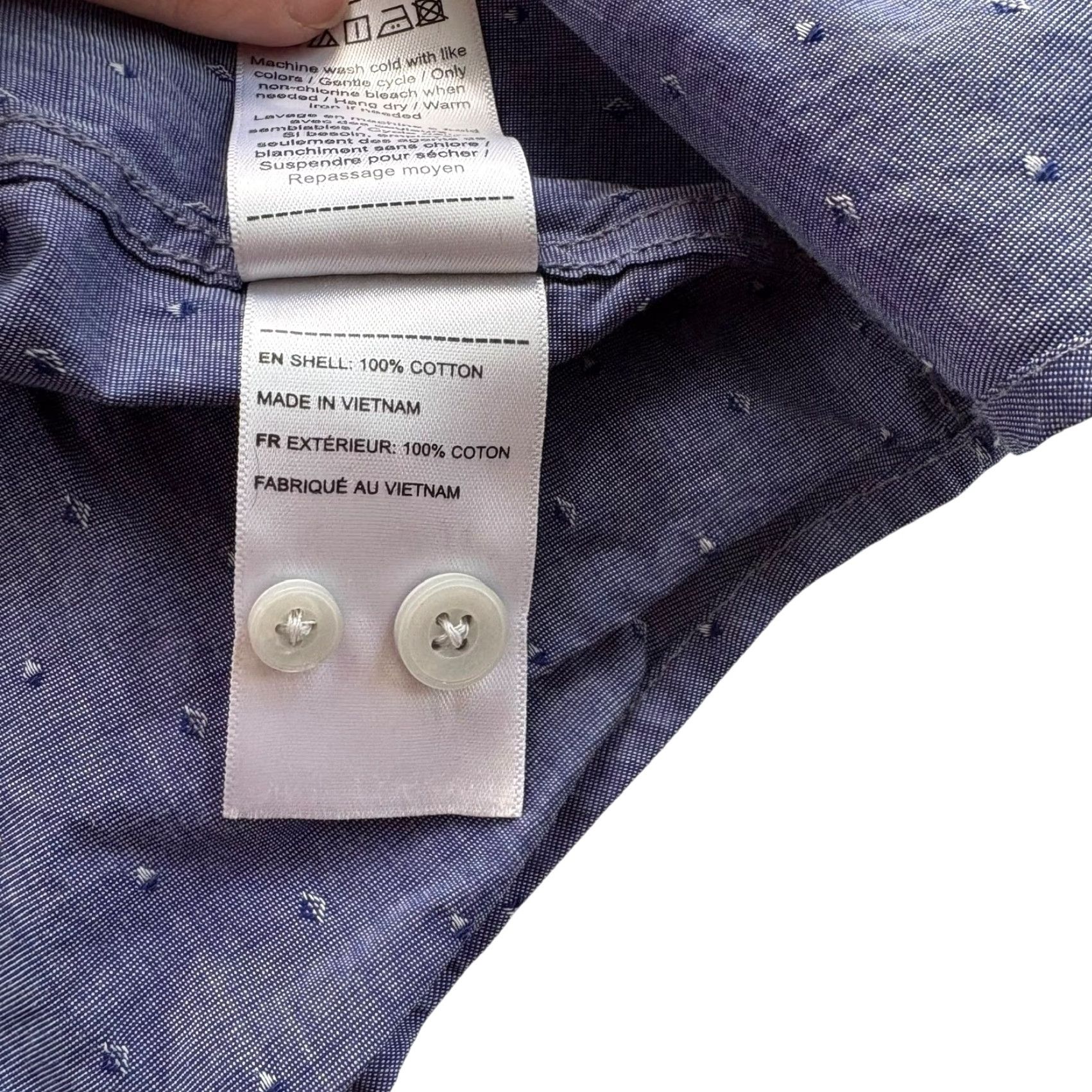 UNTUCKit UNTUCKit Men’s 100% Cotton Button-Down Shirt Blue Small Size US S / EU 44-46 / 1 - 4 Thumbnail