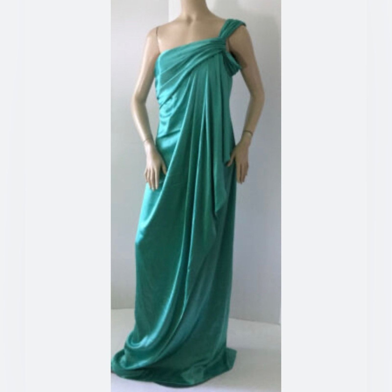 image of St John Couture St John Evening Prom Gown Dress Turquoise in Blue, Women's (Size Small)