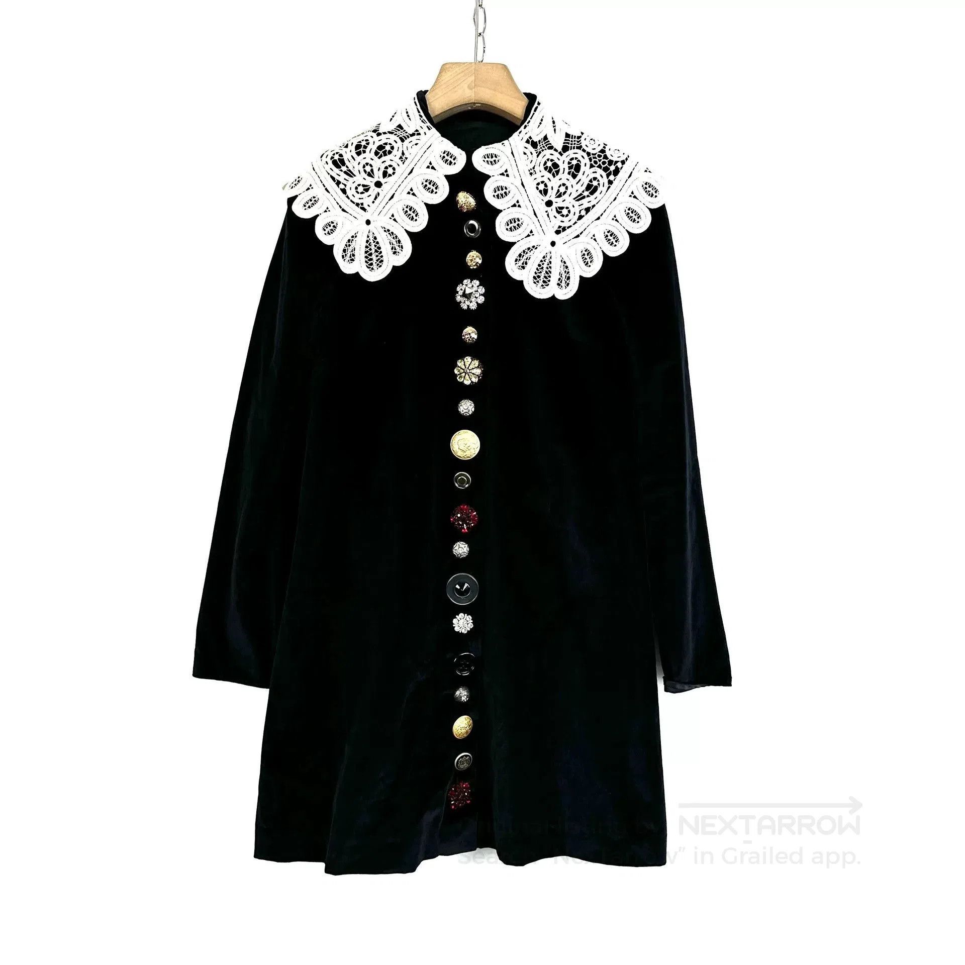 Dolce & Gabbana Dolce&Gabbana Rhinestone Buckle Velvet Dress. Size S / US 4 / IT 40 - 1 Thumbnail