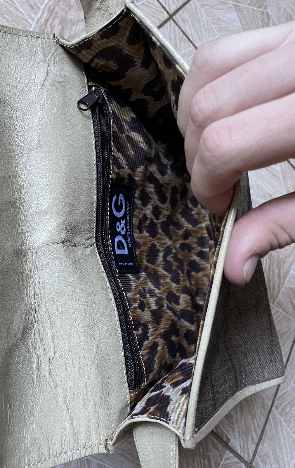 Dolce & Gabbana × Vintage Rare Dolce & Gabbanna Authentic Handbag Leopard Lining Bag Size ONE SIZE - 10 Thumbnail