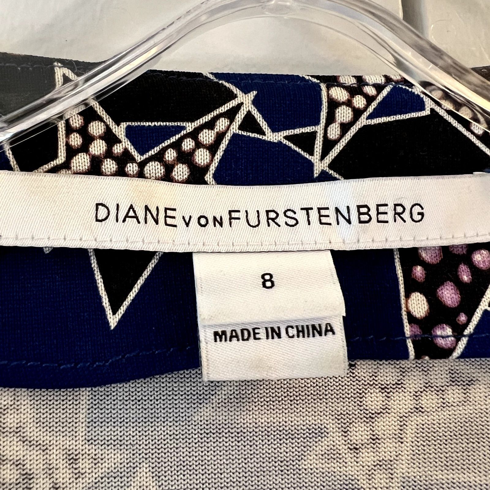 Diane von Furstenberg DVF Diane von Furstenberg Irina Silk Wrap Dress Blue Star Size M / US 6-8 / IT 42-44 - 5 Thumbnail