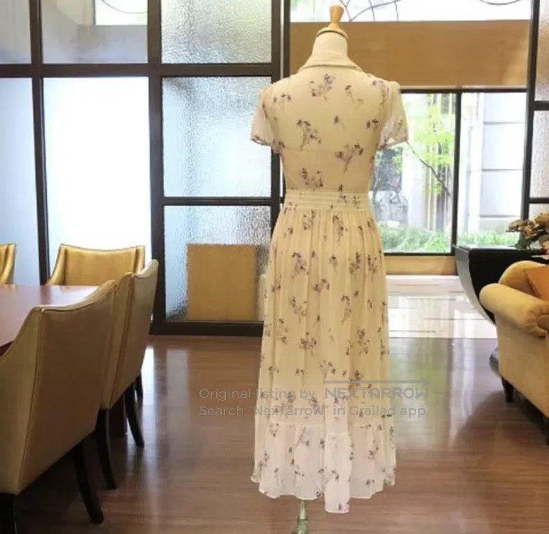Valentino Valentino Off-white splash silk dress Size S / US 4 / IT 40 - 3 Thumbnail
