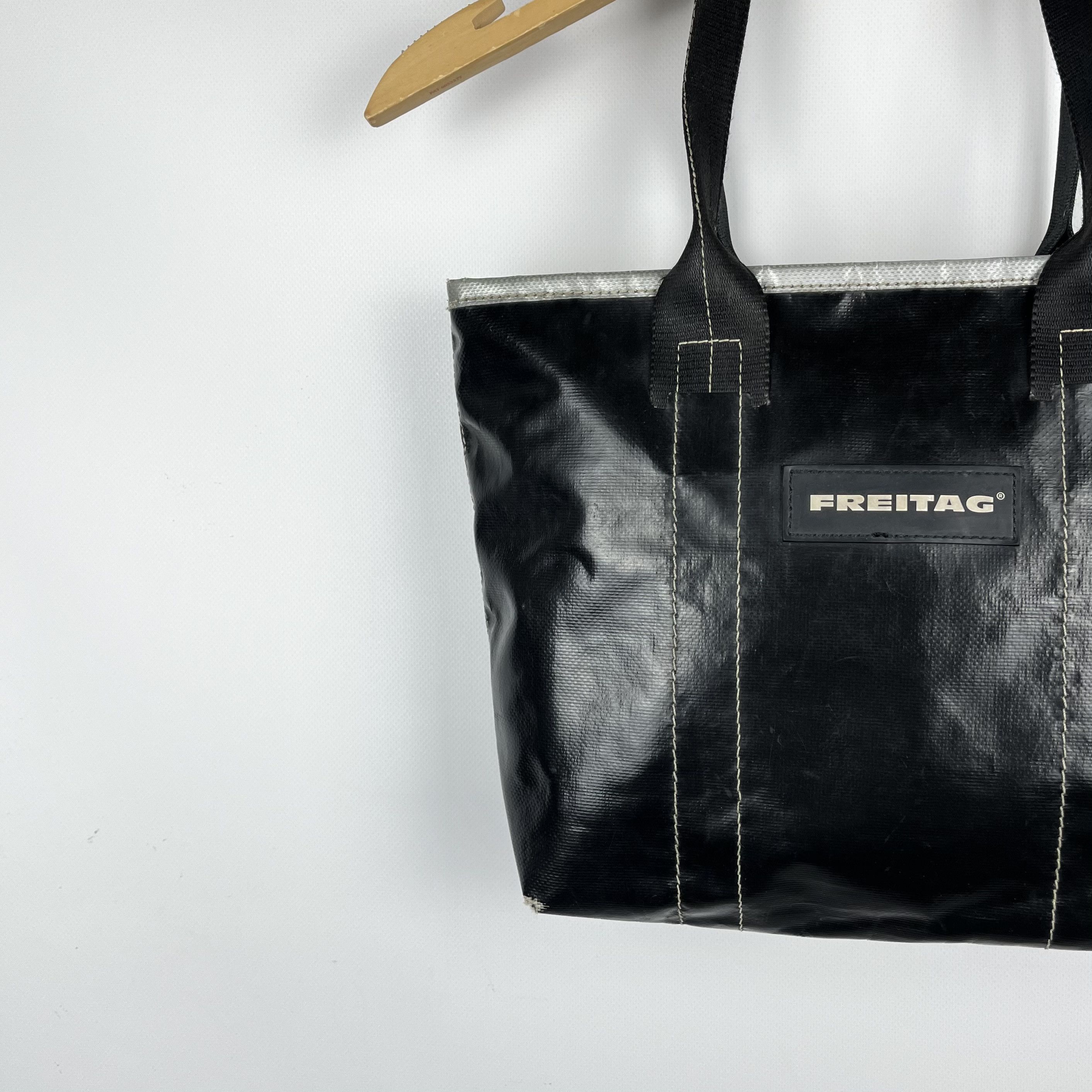 Freitag Freitag Recycled Shoulder Black Tote Bag Size ONE SIZE - 2 Thumbnail