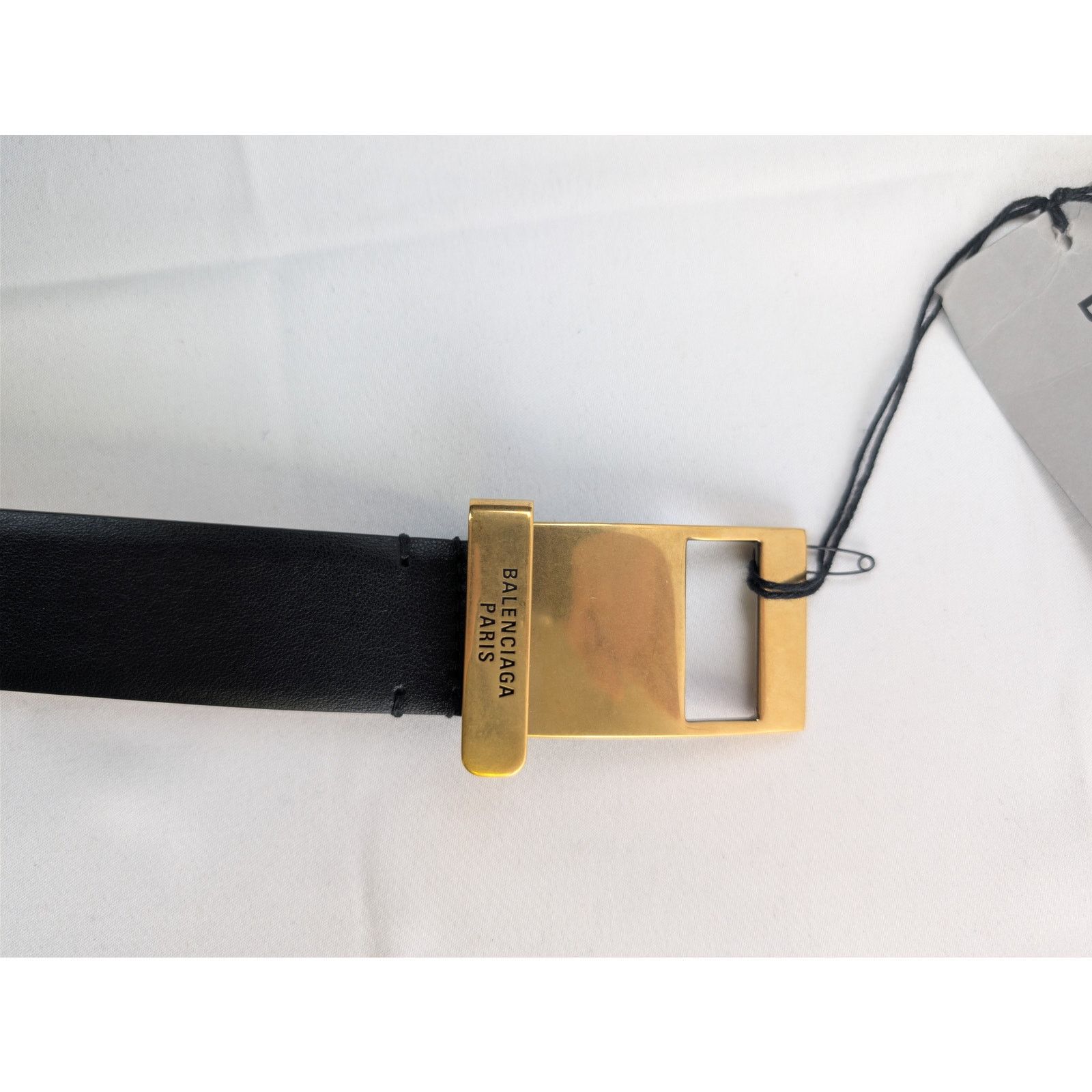 Balenciaga o1rshd1 Size: 90cm / Plutone Calf AG Clip Belt in Black Size 36 - 6 Thumbnail