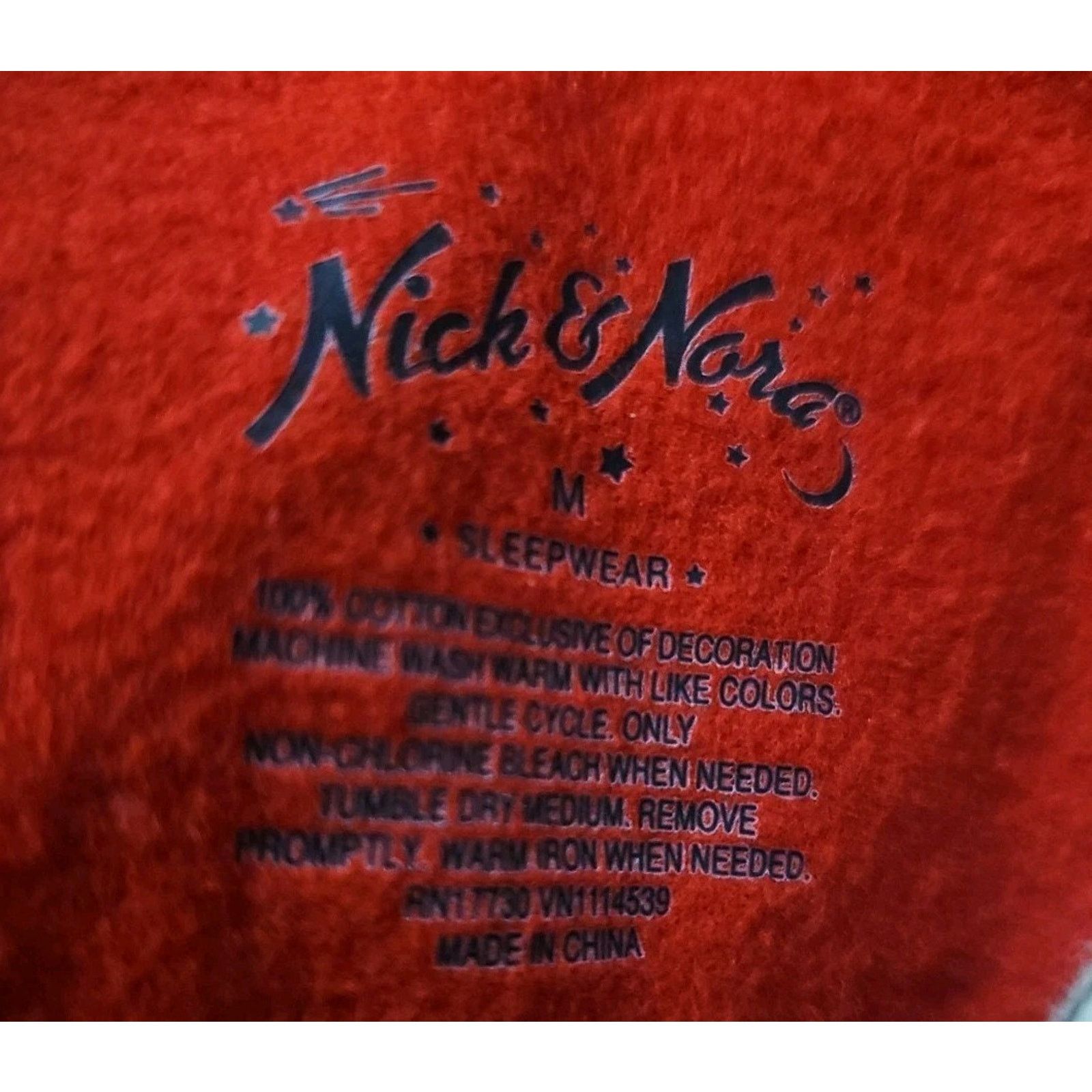 Other Nick and Nora VTG 90' Santa Christmas Sports Flannel Pajama Size ONE SIZE - 5 Thumbnail