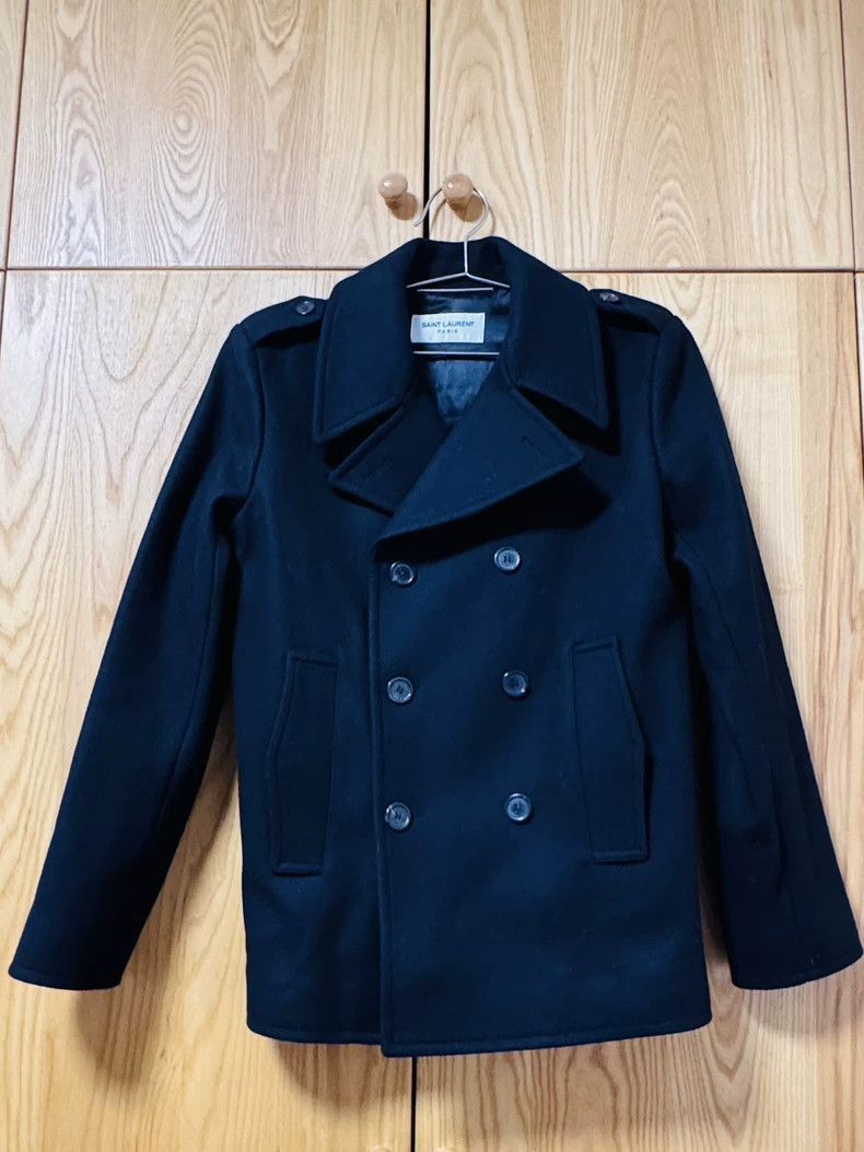 Saint Laurent Paris Saint Laurent Double-Breasted Wool Coat-2506 Size US M / EU 48-50 / 2 - 1 Thumbnail