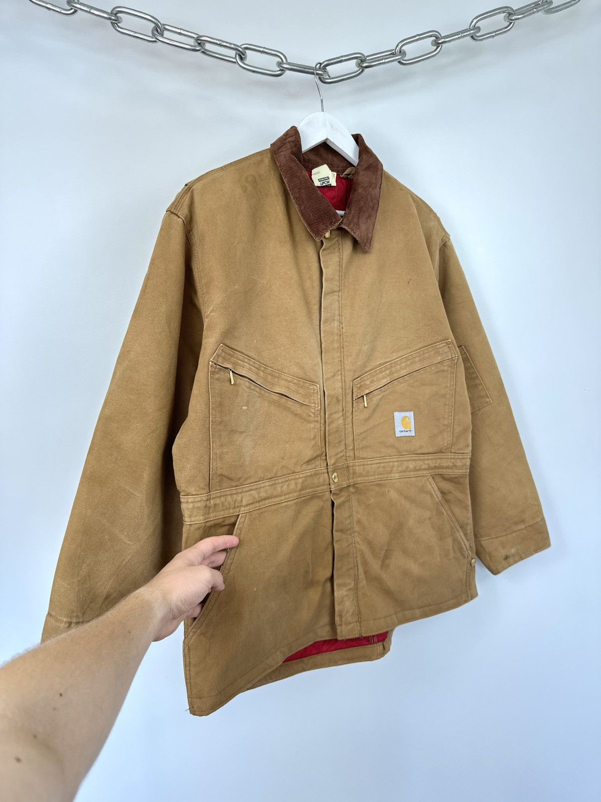 Carhartt Vintage 80s Carhartt USA Faded Utility Arctic Detroit Jacket Size US L / EU 52-54 / 3 - 7 Thumbnail