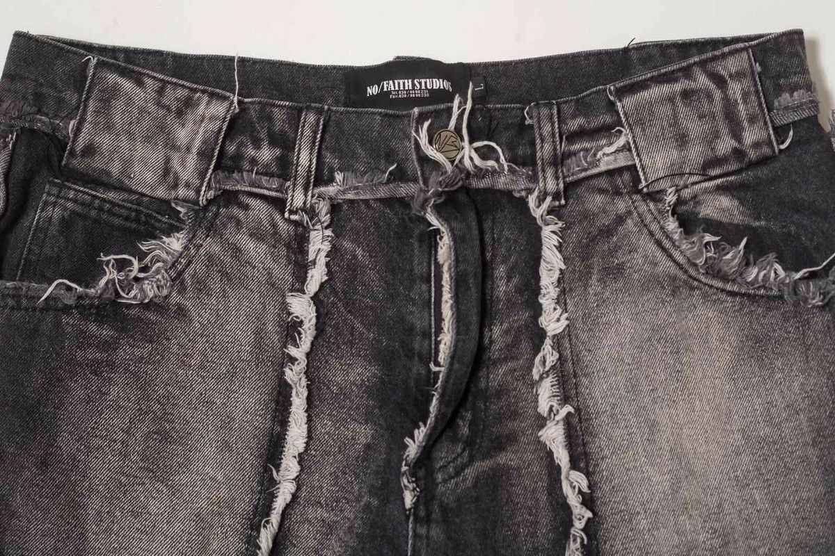 No Faith Studios NO/FAITH STUDIOS Gray Flared Shorts Size US 34 / EU 50 - 2 Thumbnail