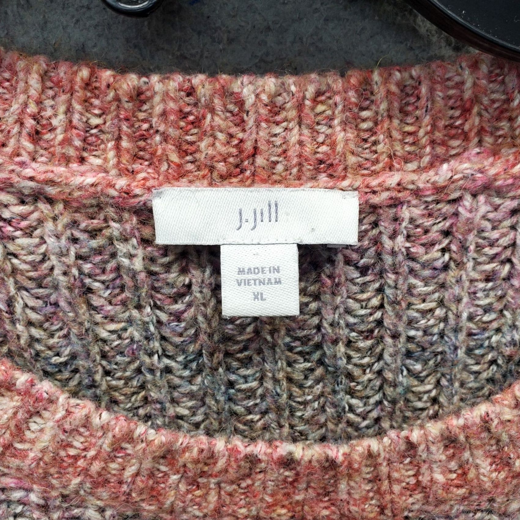 J. Jill J. Jill Sweater Womens XL Multicolor Striped Chunky Knit Long Sleeve Pullover Size XL / US 12-14 / IT 48-50 - 5 Thumbnail