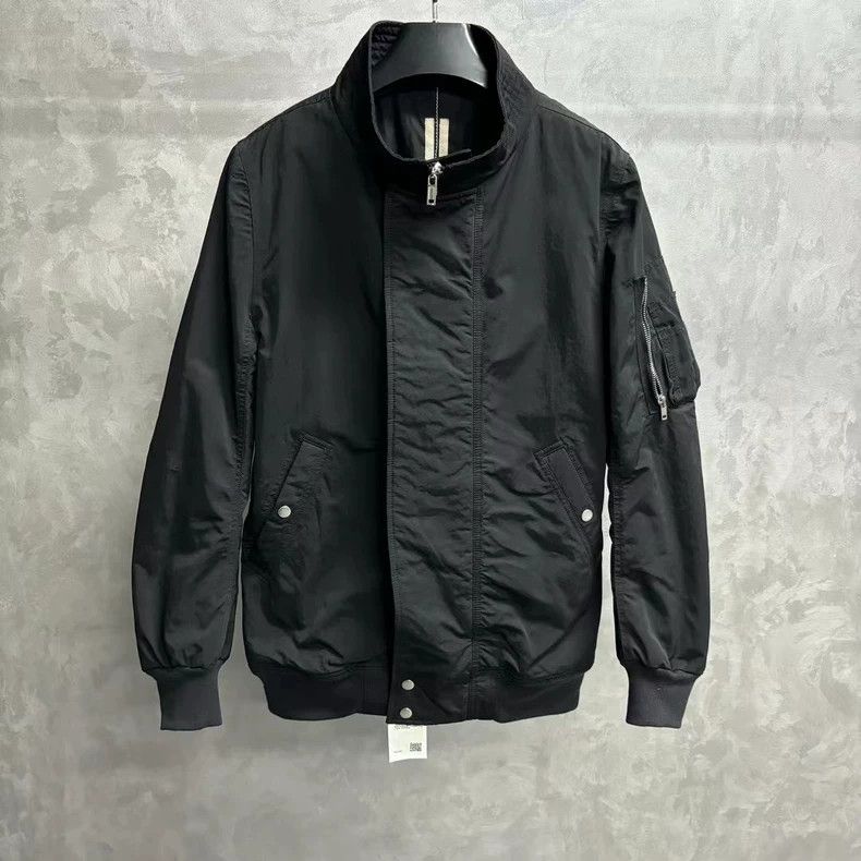 Rick Owens Rick Owens Black High Collar Zip Jacket Size US L / EU 52-54 / 3 - 1 Thumbnail