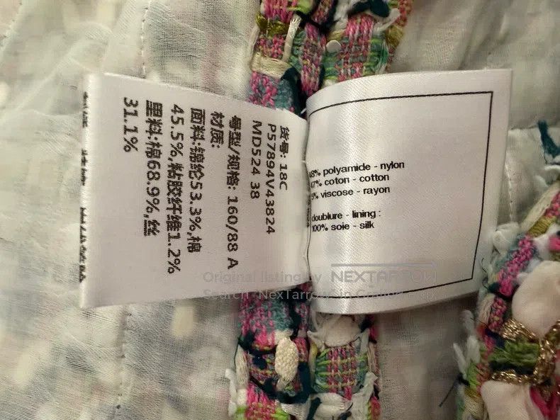 Chanel Chanel 18c Greek pink green tweed coat Size XS / US 0-2 / IT 36-38 - 6 Thumbnail