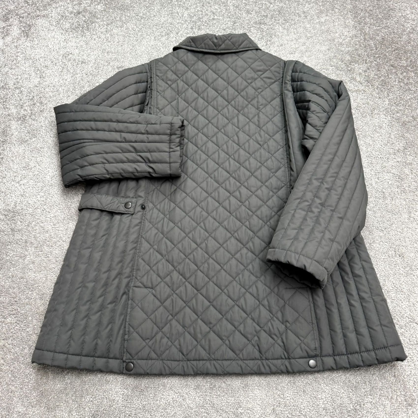 Lands' End Lands' End PrimaLoft Quilted Jacket Womens Plus 1X Dark Gray Full Zip Outdoor Size XL / US 12-14 / IT 48-50 - 2 Thumbnail