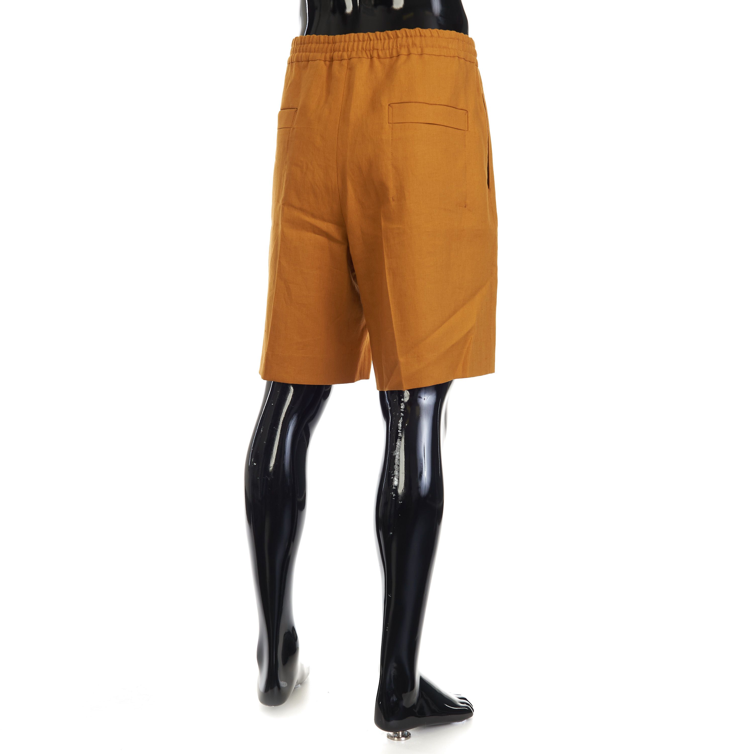 Ermenegildo Zegna Ochre Oasi Lino Shorts Size US 38 / EU 54 - 5 Thumbnail