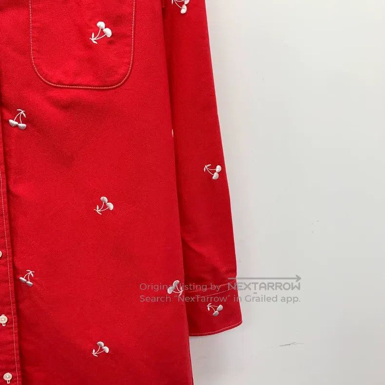 Thom Browne Thom Browne Red cherry embroidered cotton collar with sing Size XS / US 0-2 / IT 36-38 - 4 Thumbnail