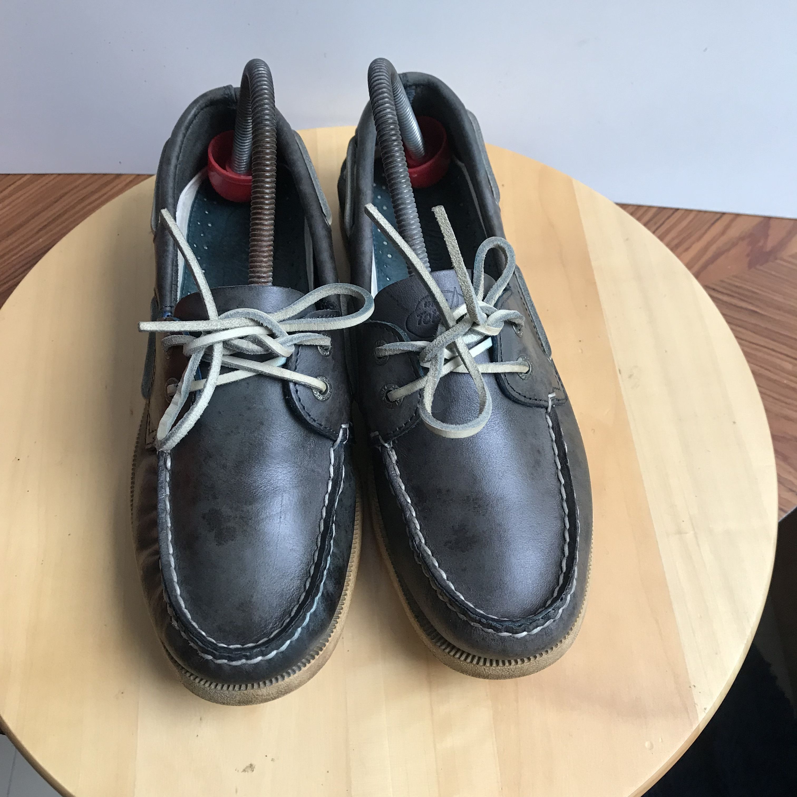 Sperry Vintage Sperry Topsider Boat shoes leather navy blue Size US 8.5 / EU 41-42 - 2 Thumbnail