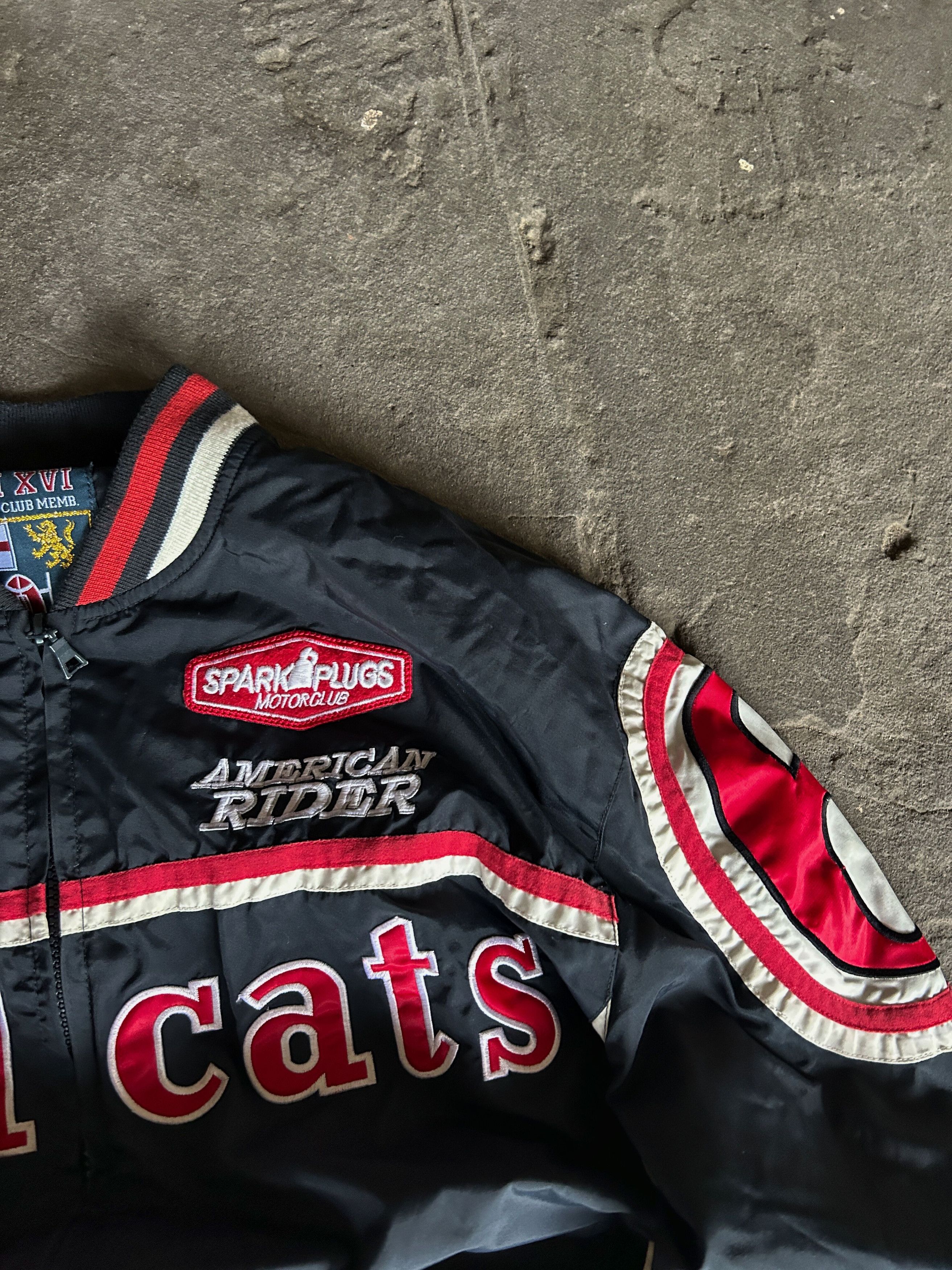 Vintage Wild Cats Racing Bomber Jacket Y2K Motorsport Style Size US M / EU 48-50 / 2 - 9 Thumbnail