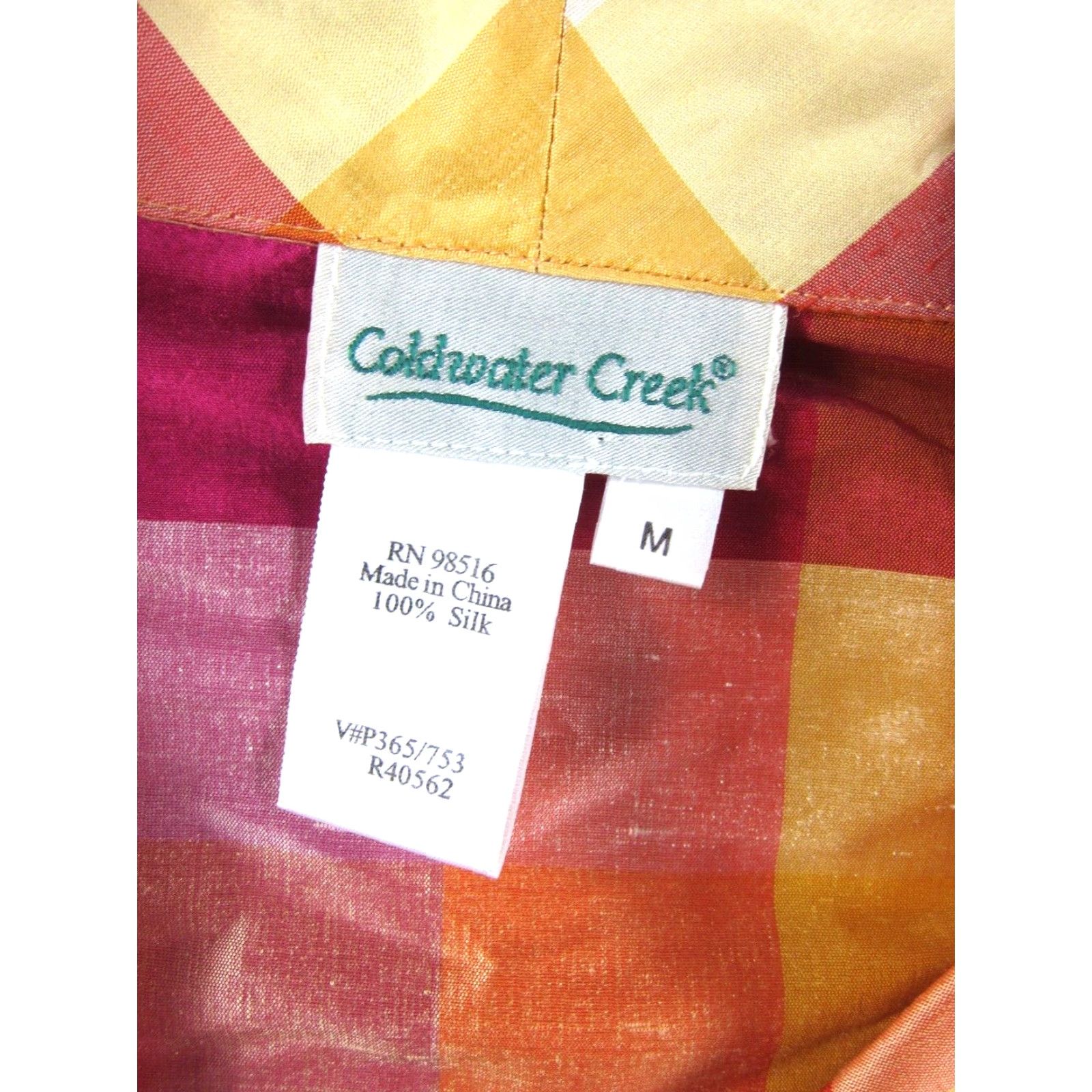 Coldwater Creek VTG Coldwater Creek 100% Silk Pink Plaid Collar Long Sleeve Blouse M-L Women's Vintage Blouse Size M / US 6-8 / IT 42-44 - 3 Thumbnail