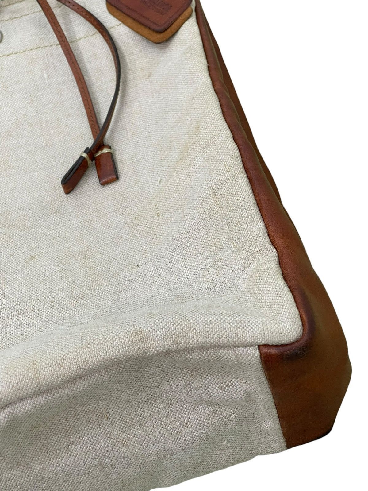 Japanese Brand Tote Bag Beau Dessin Au Artisan Leather Cotton Canvas 1🟩 Size ONE SIZE - 7 Thumbnail