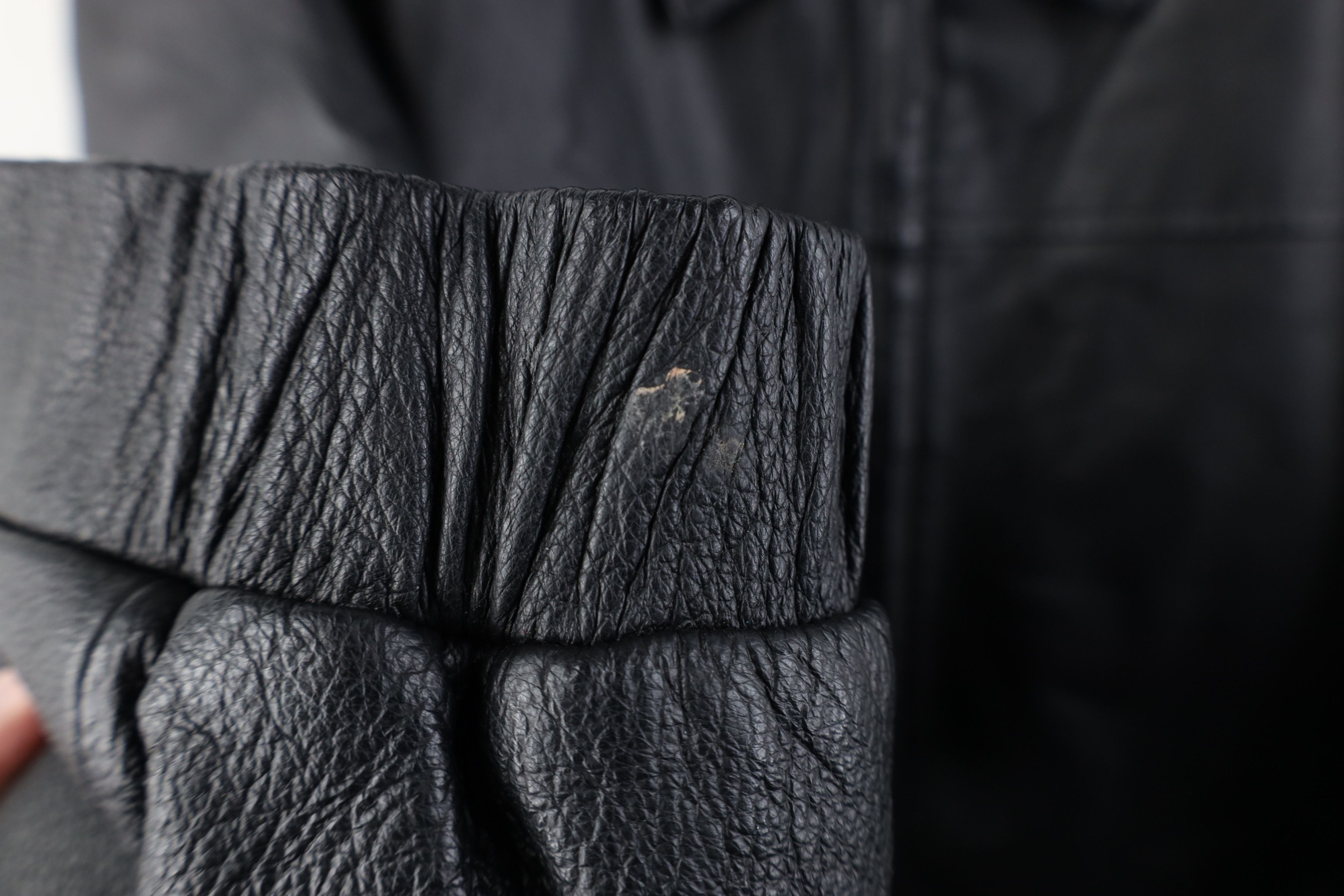 Vintage Vintage 90s Streetwear Quilted Leather Full Zip Jacket Black Size US XXL / EU 58 / 5 - 9 Thumbnail