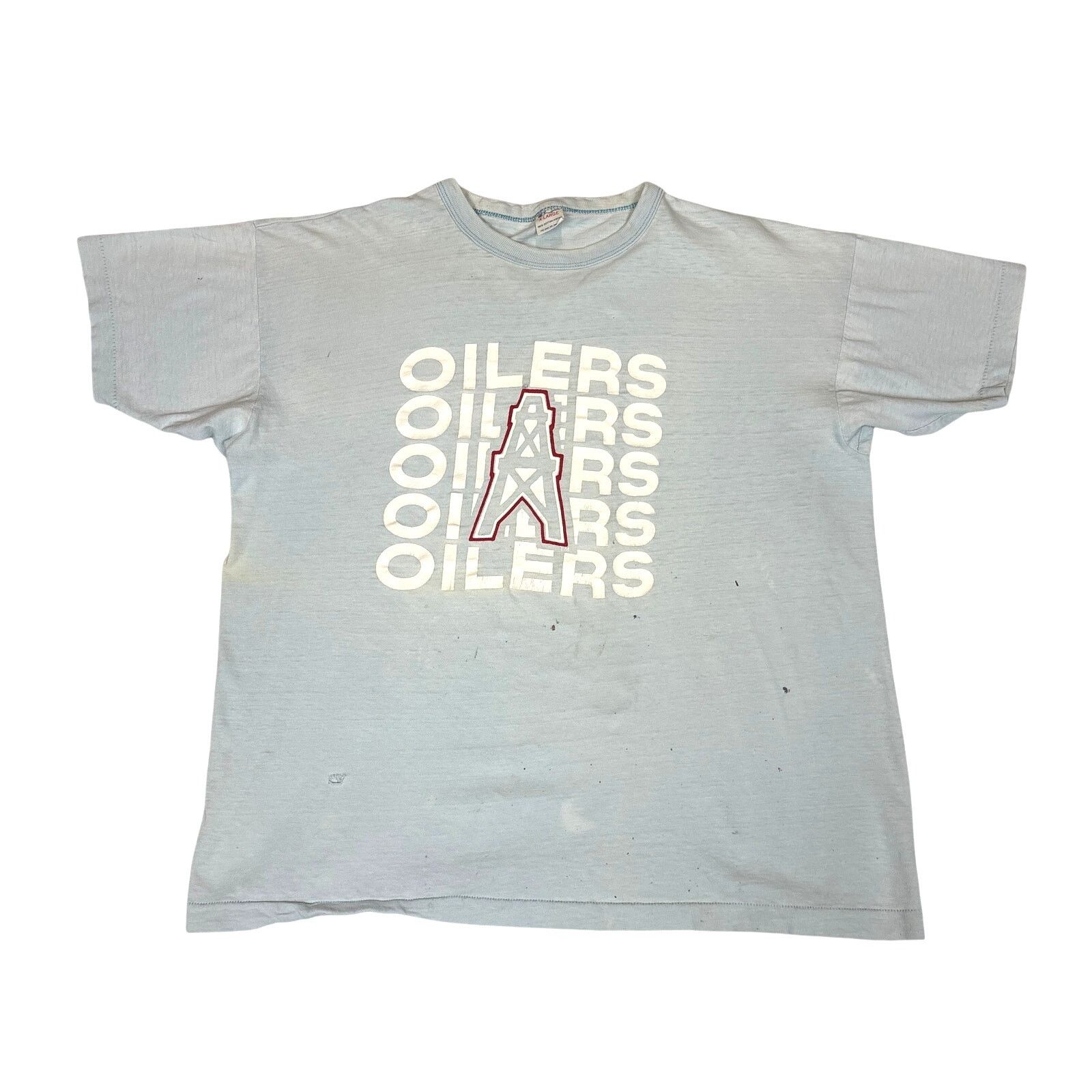 Champion Vintage 70s 80s Champion Houston Oilers Shirt XL Size US XL / EU 56 / 4 - 1 Thumbnail