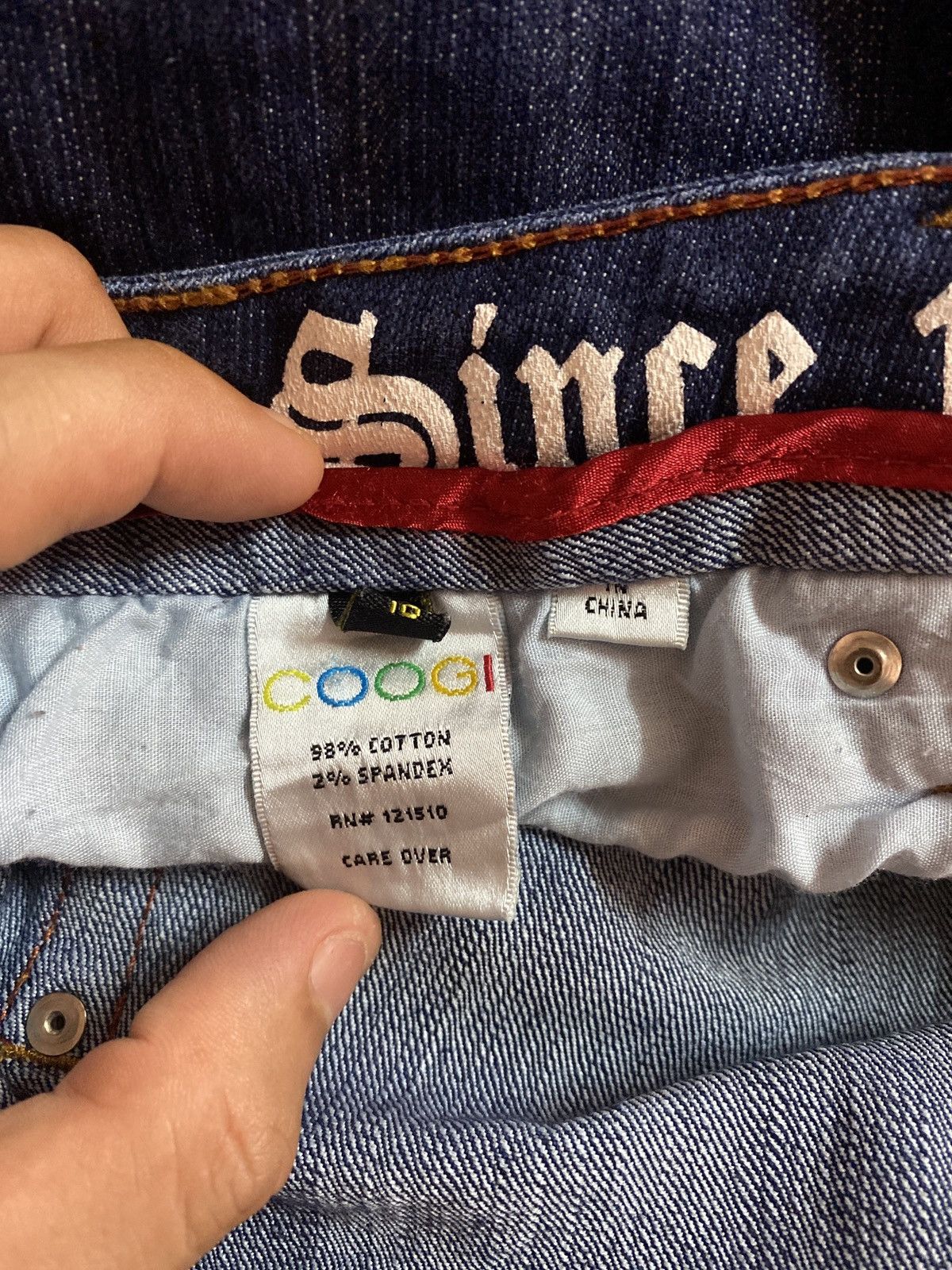 Coogi Vintage Coogi Blue Multicolour Denim Jeans Size US 35 - 19 Thumbnail