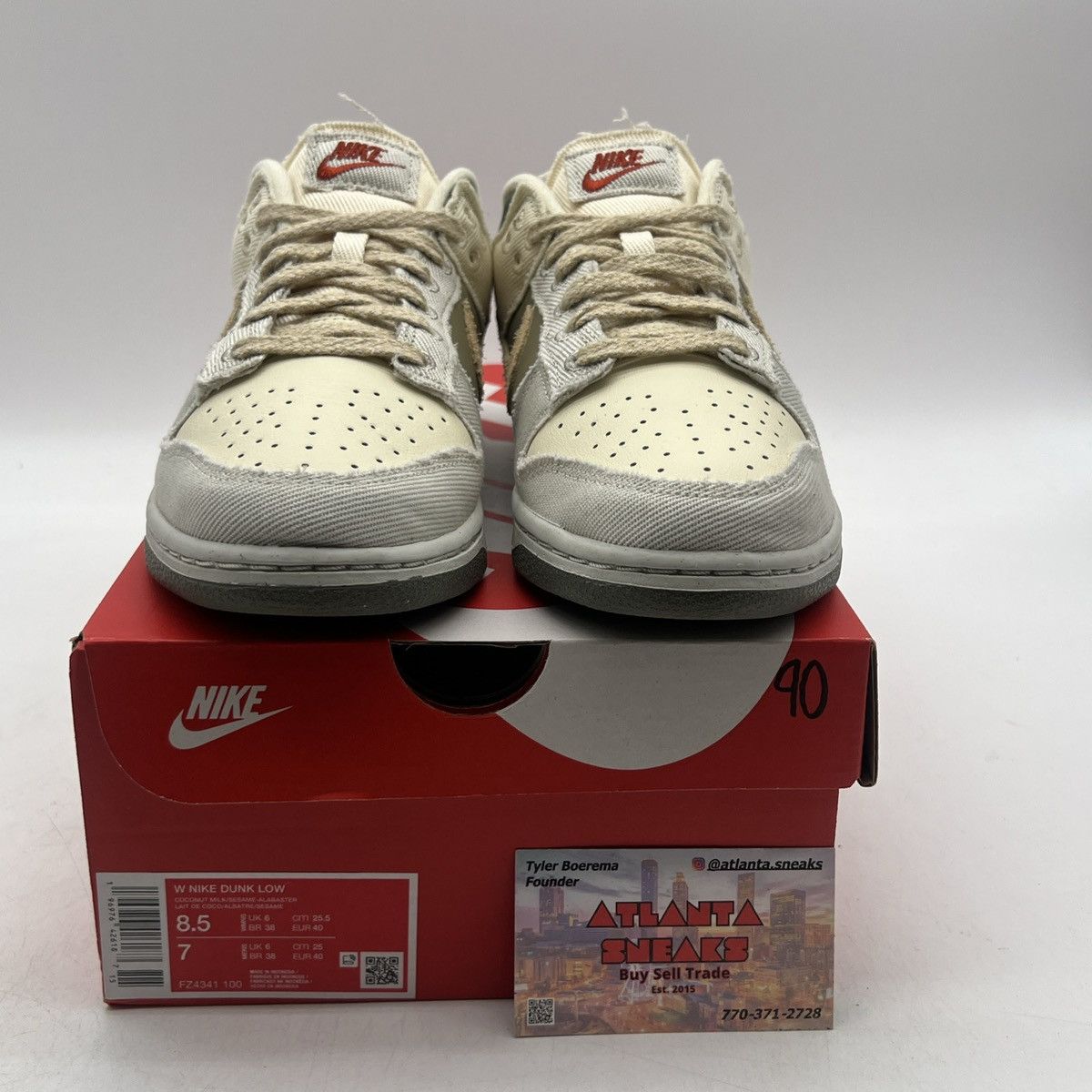 Nike Wmns dunk low light bone dark stucco Size US 8.5 / EU 41-42 - 2 Thumbnail
