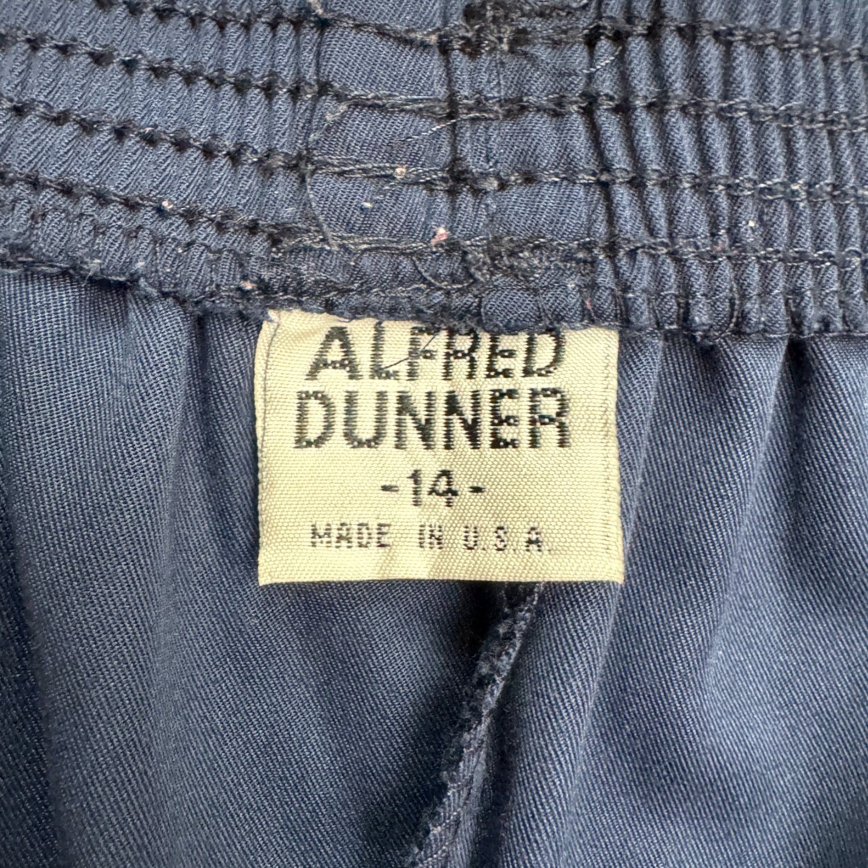 Vintage VINTAGE Alfred Dunner Pants Dress 14 Navy Blue 90s Classic Women Pull On Trouser Shirt? Size 36" / US 14 / IT 50 - 5 Thumbnail