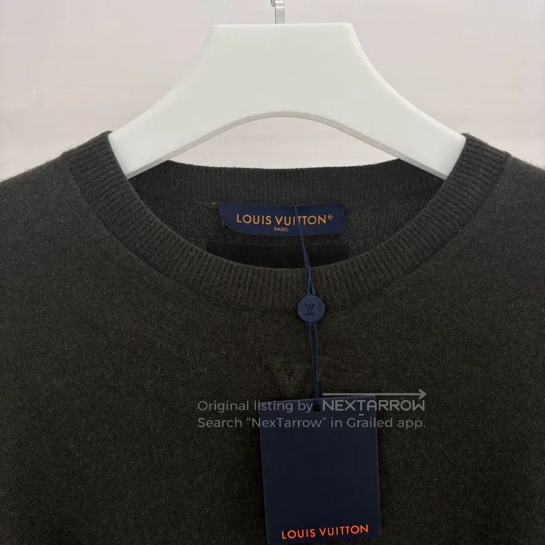 Louis Vuitton Louis Vuitton Embossed logo deep khaki sweater Size US XXL / EU 58 / 5 - 4 Thumbnail