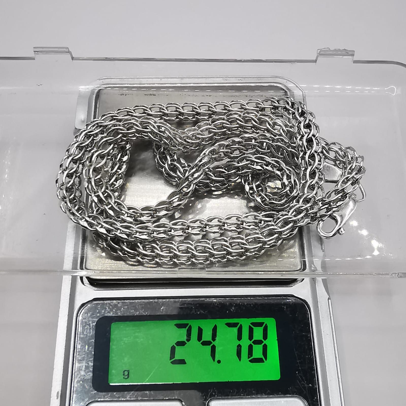 Sterling Silver Vintage Jewelry Chain, 925 Sterling Silver, Signed 24,78g Size ONE SIZE - 7 Thumbnail