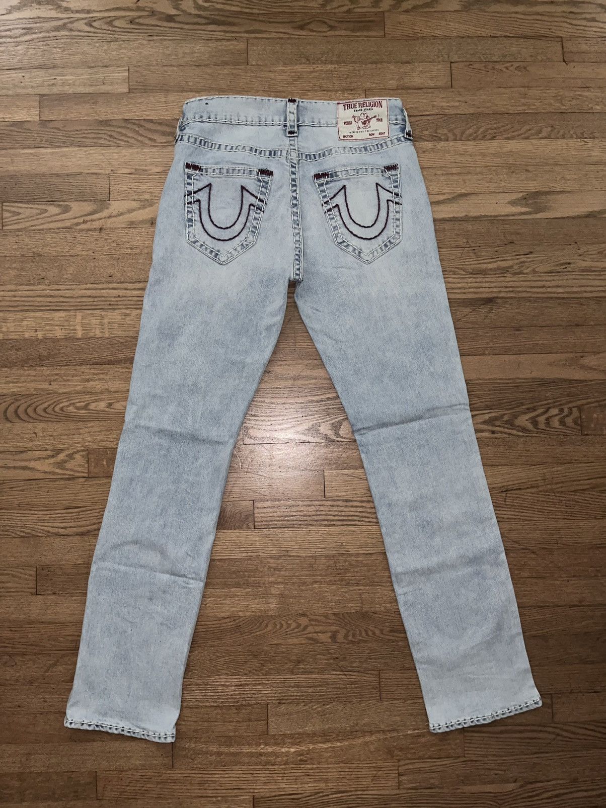 True Religion True Religion Jeans Maroon Stitching Size US 31 - 3 Thumbnail
