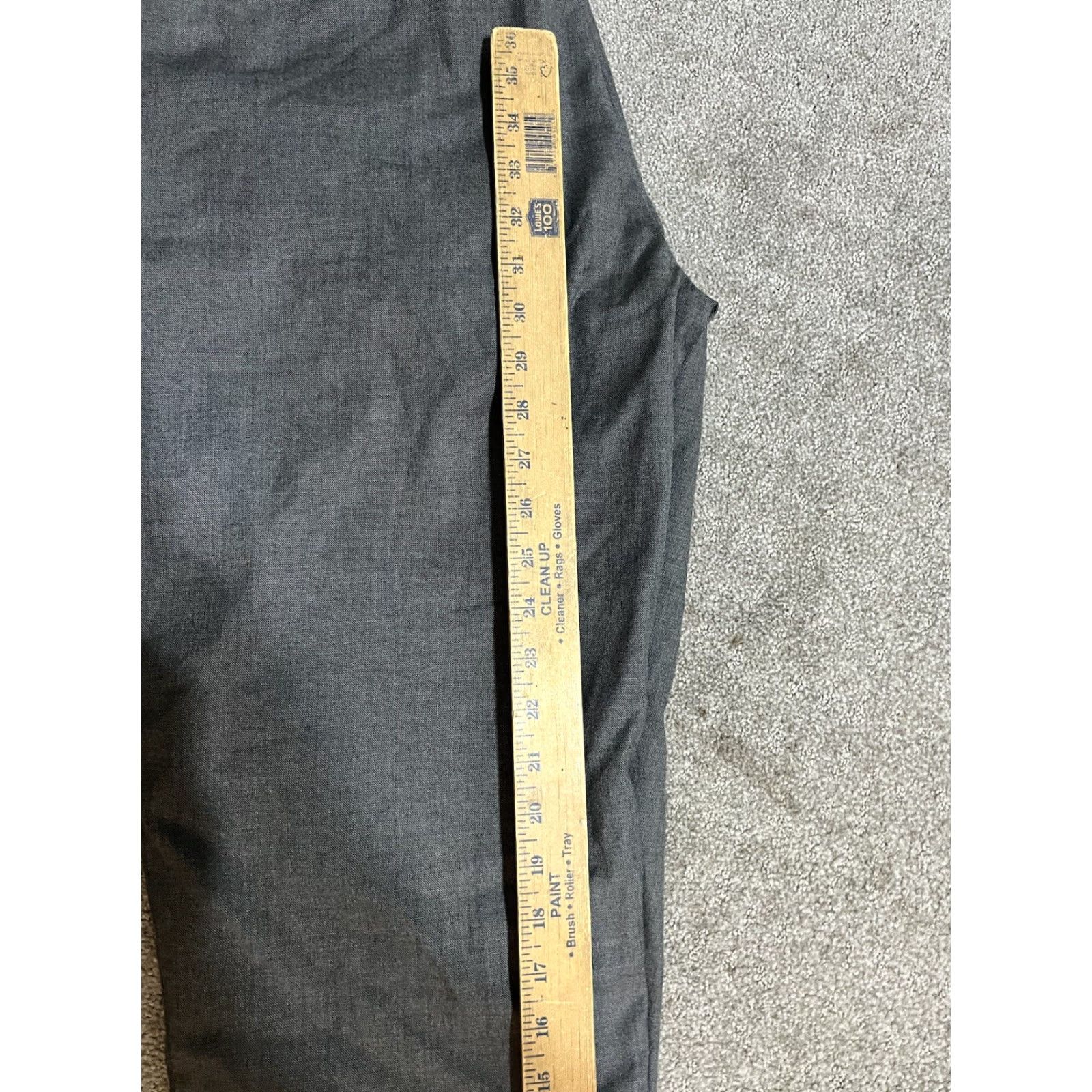 Calvin Klein Calvin Klein Pants Dress Pants Gray Solid Flat Front Mens 38x31 Polyester Blend Front Zip Straight Leg Pants Mens Size US 38 / EU 54 - 7 Thumbnail
