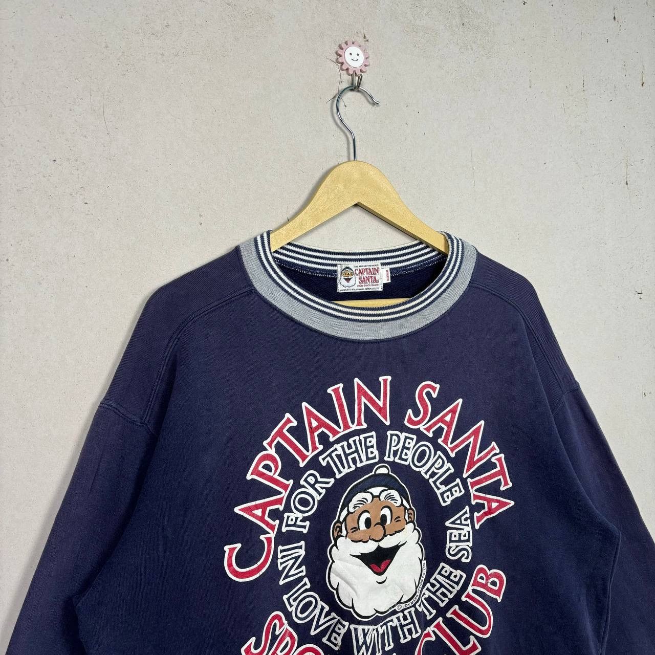 Japanese Brand Vtg 90s Captain Santa Sports Club Sweatshirt M Navy Faded Size US M / EU 48-50 / 2 - 3 Thumbnail