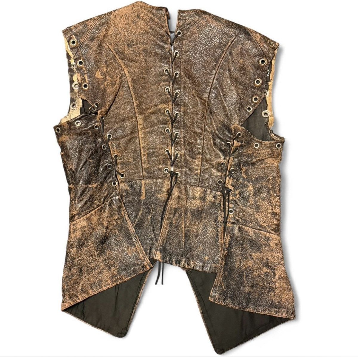 Other 1940s Custom Leather Vest Size 44R - 4 Thumbnail