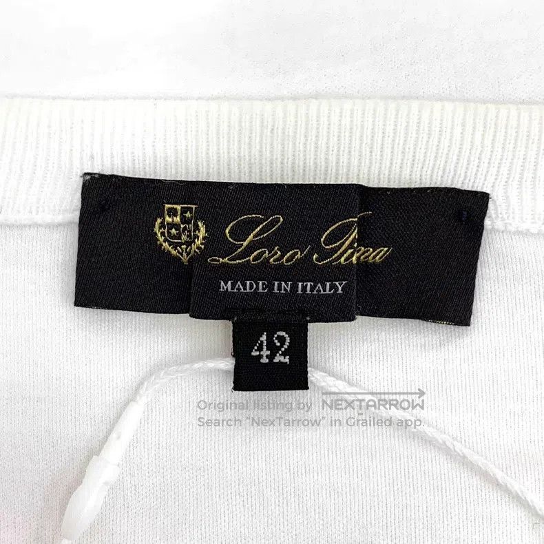 Loro Piana Loro Piana White logo embroidered cotton short-sleeve T-sh Size S / US 4 / IT 40 - 6 Thumbnail