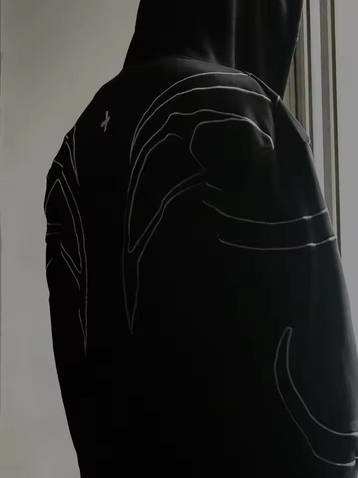 Japanese Brand Black Techwear Hoodie Line Zip-Up Streetwear Cyberpunk Goth Size US XL / EU 56 / 4 - 8 Thumbnail